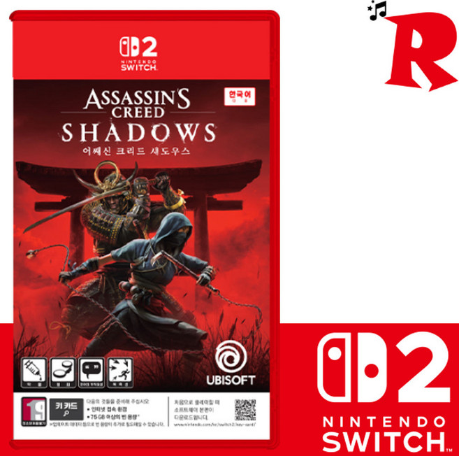 [정식발매]닌텐도 스위치2 어쌔신크리드 섀도우스 한글판 새상품