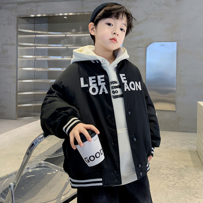 투나이언 남아 여아용 초겨울 야구점퍼 패딩 주니어 초등학생 아우터 솜잠바 재킷