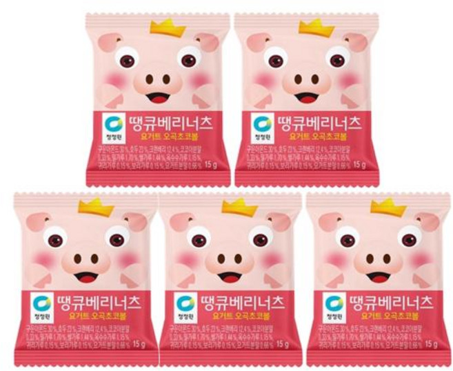 청정원 땡큐베리너츠 요거트 오곡초코볼 15g 30개