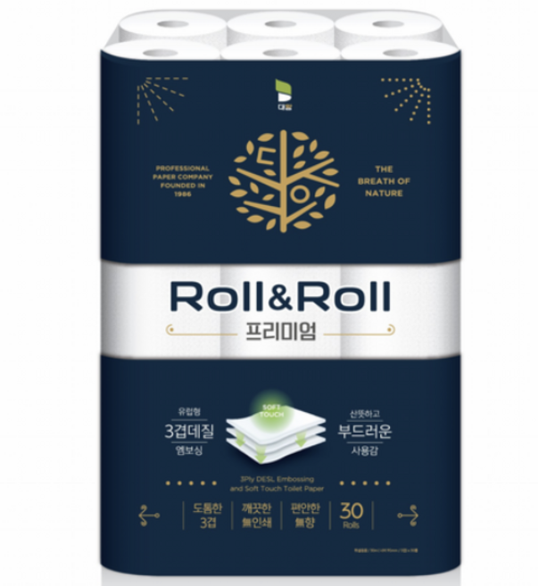 모나리자 부자되는집 빵빵한3겹 데코 30롤 2팩, 30m, 30개입, 2개
