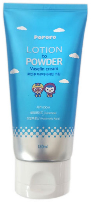 뽀로로 베이비 로션투파우더 바세린 크림, 1개, 120ml