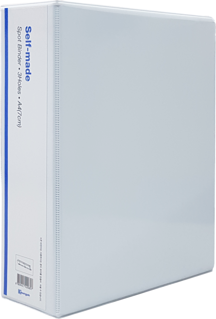 인터탑 영오 PVC재질 A4 백색 투명 이중 3공 사다리 카다로그 바인더 당일발송, A4 백색 이중 3공 사다리 바인더 7cm, 1개