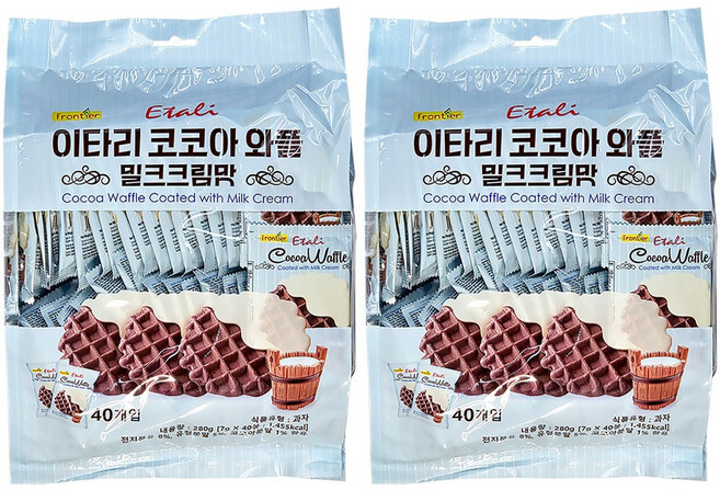 이타리 코코아 와플 밀크크림맛, 7g, 80개