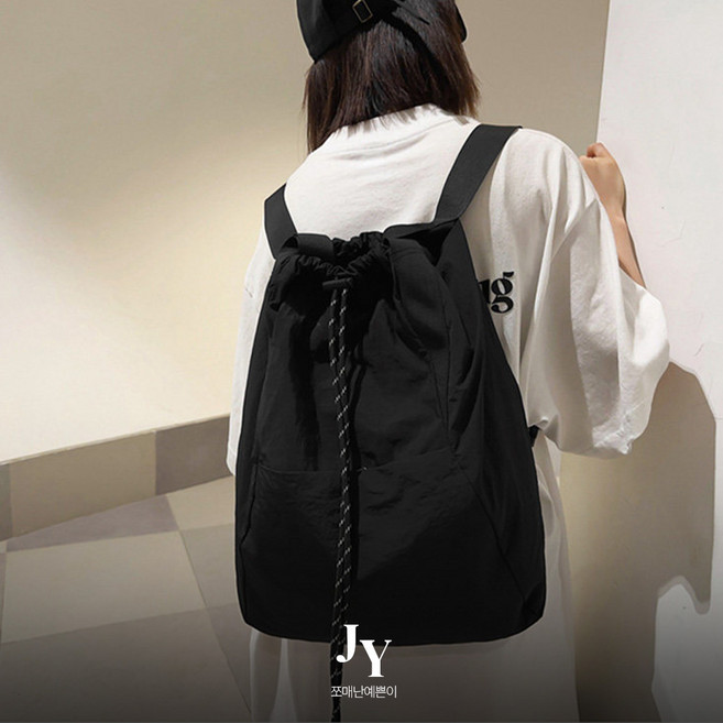 쪼예 가벼운 스트링 멀티 생활방수 대용량 숄더 겸 백팩