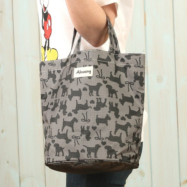 누리앤코 물빠지는 목욕가방 수영가방 스파백 방수 메쉬백 NCCMB, NCCMB08_강아지그레이, 1개