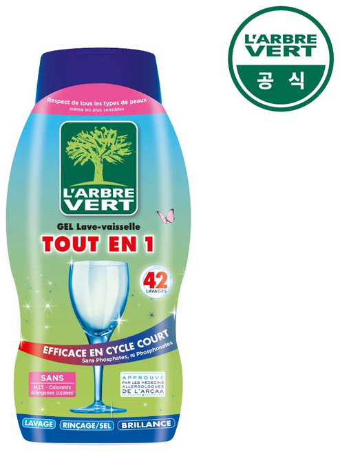 [라브르베르] 식기세척기 전용세제 (젤타입), 1개, 720ml