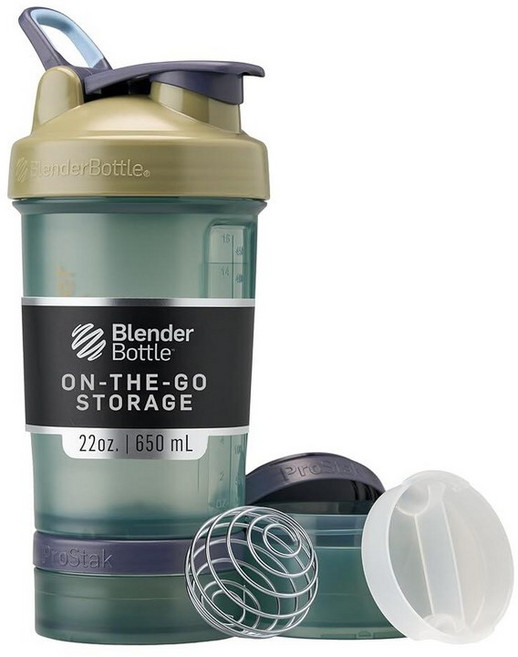 BlenderBottle 셰이커 병 클래식 V2 ProStak 시스템 623.7g(22온스), BlenderBottle 셰이커 병, 알약 정리함 및