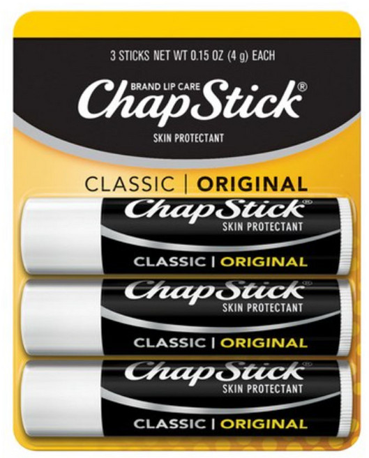 Chapstick 챕스틱 클래식 오리지널 립밤, 클래식 오리지날, 4g, 3개