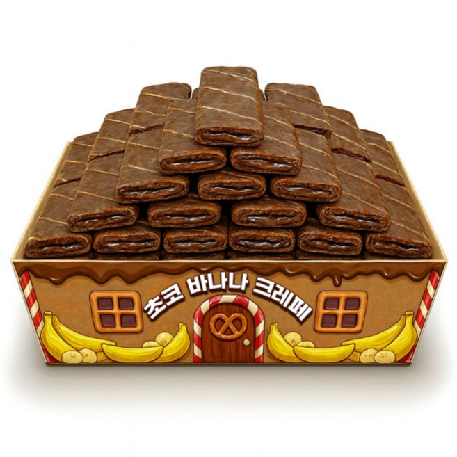 스낵큐 노브랜드 과자, 10개, 초코바나나 크레페