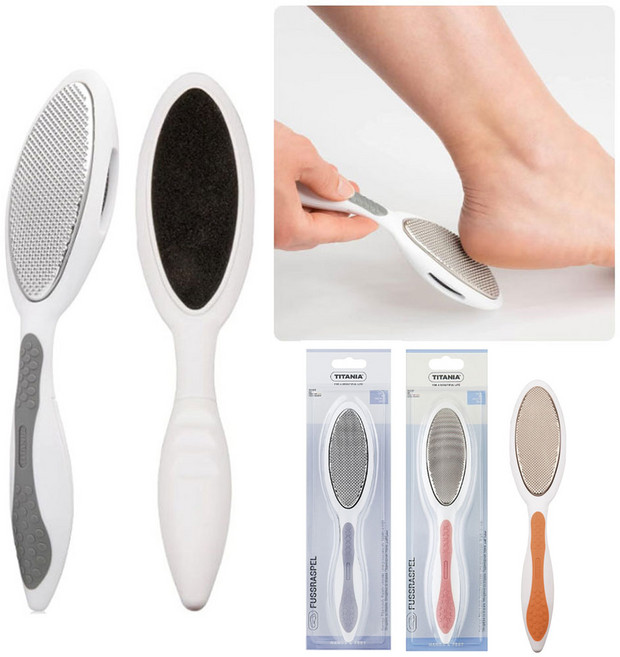 티타니아 더블 풋파일 메탈샌드 양면 발각질제거기 굳은살제거, 색상랜덤발송, 1개, 1개입