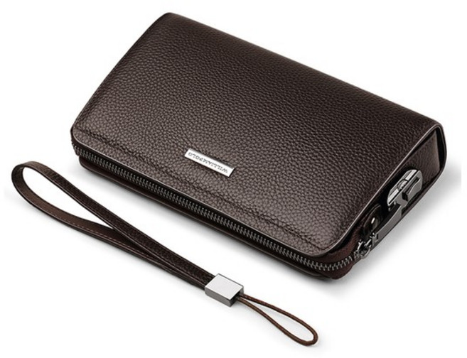 B336W 윌리엄 POLO 천연소가죽 잠금장치 미니멀 남자 클러치백