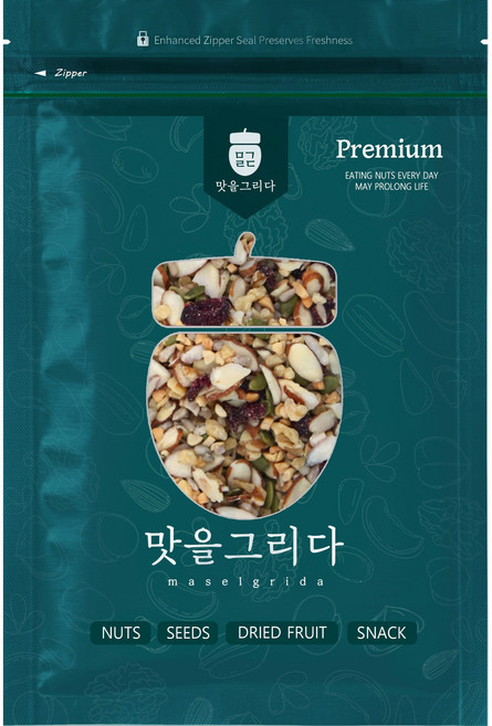 맛을 그리다 뿌려먹는 견과 토핑 블랙 믹스너트 500g, 2개
