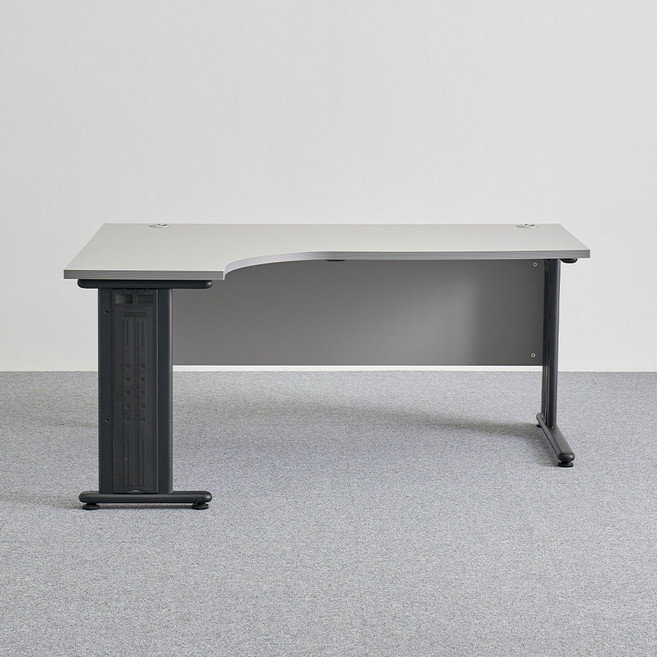 NEW 퍼즐 ㄱ자 사무용책상 1400 1600 1800 사무용 고급 사무실가구 블랙프레임, 좌형 블랙프레임:그레이