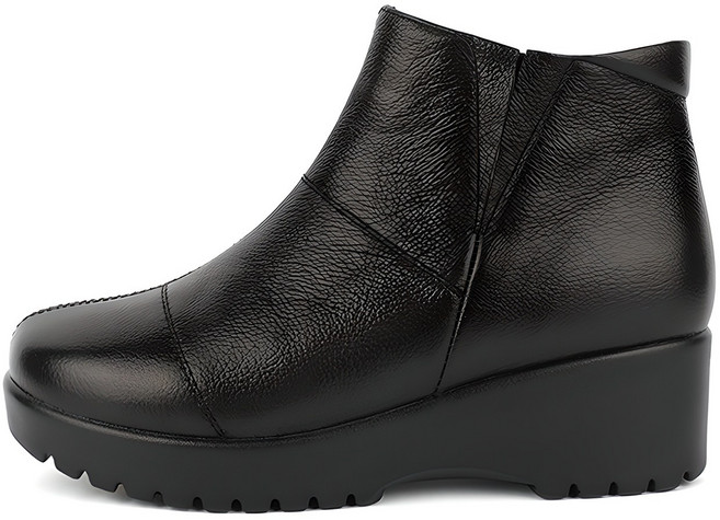 J SHOE 天然牛皮 Korie 厚底踝靴 5cm