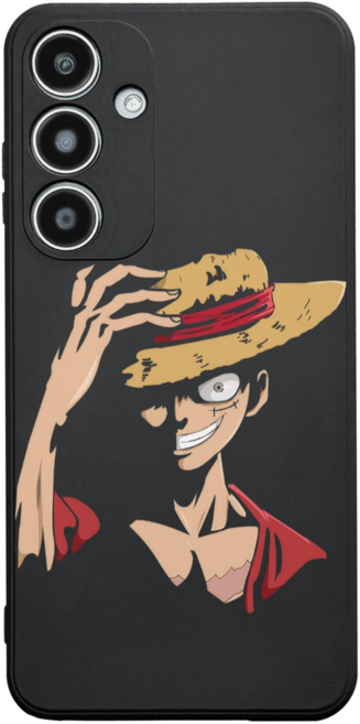 원피스 밀짚모자로 날아갈게요 블랙 실리콘 케이스