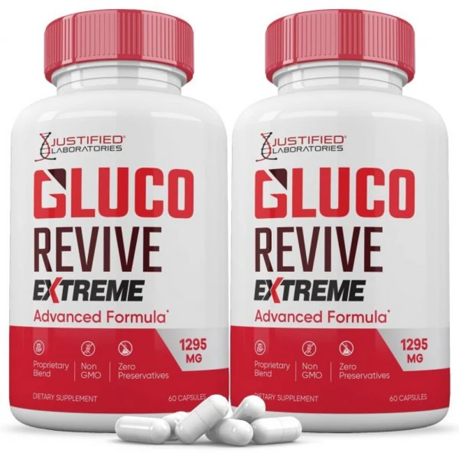 영양제 비타민 (2팩) 글루코 리바이브 익스 1295MG 알 글리코 서포트 포뮬러 글루오레바이브 글리코젠 강황 베르베린 레스베라트롤 마늘 쓴 멜론 밀크 시슬 120캡슐로 조제되, 60 Count (Pack of 2) - 쿠팡