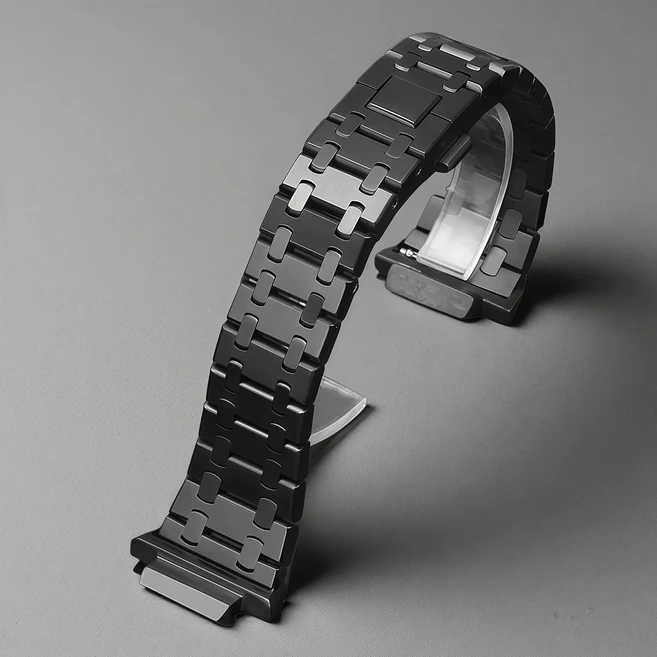 카시오호환호환 Gshock Ga2100 스테인레스 스틸 스트랩 메탈 Ga2110 시리즈 남성용 워치 액세서리 용 수정, 01 Blackstrap, 01 GA2100 or GA2110