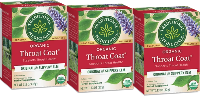 트레디셔날 메디시날스 유기농 쓰로트코트 레몬 Throat Coat 차 16티백 x3, 32g, 1개, 16개입 - 쿠팡