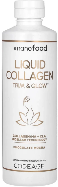 새해 첫좋은선물 Codeage Nanofood 액상 콜라겐 트리밍 & 글로우 초콜릿 모카 450ml(15.22fl oz) 제대로 할인합니다, CodeageNanofood액상콜라겐트리밍글로우초콜릿모, 450ml, 1개 - 쿠팡