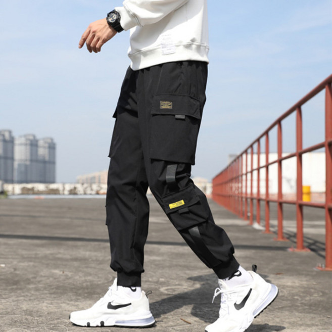 테크웨어 남자카고조거팬츠 스트릿 포켓 허리밴딩바지