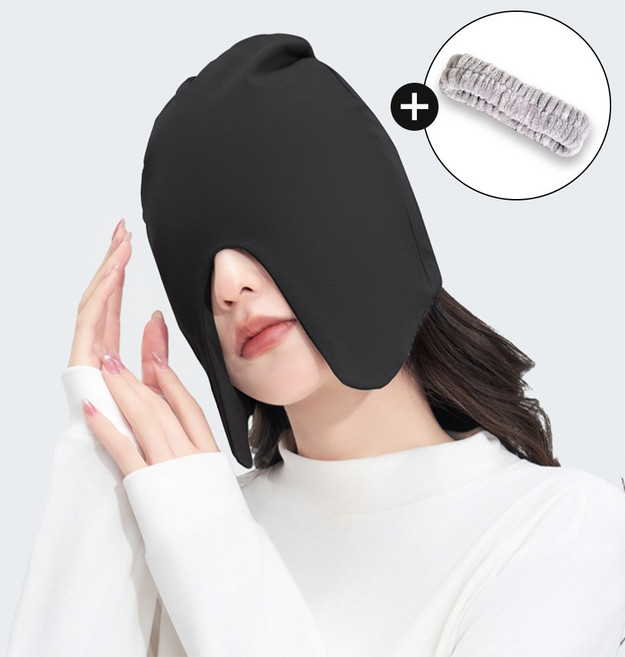 올레브 데일리 수면 안대 코튼 눈가리개 모자 (세안밴드 증정) 여행 캠핑