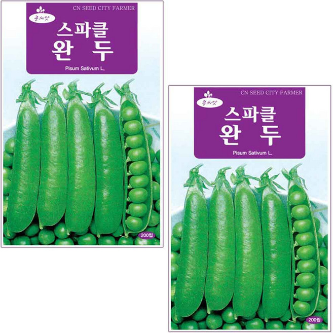스파클 완두콩 씨앗 콩씨 200립, 2개