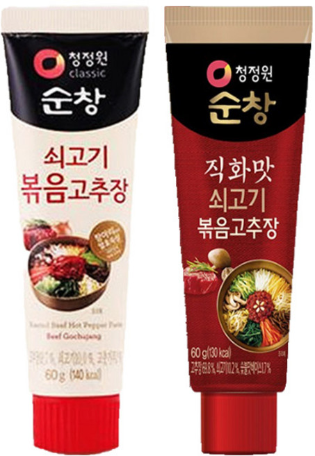 청정원 쇠고기1개 + 직화맛1개 볶음 고추장, 1개, 60g