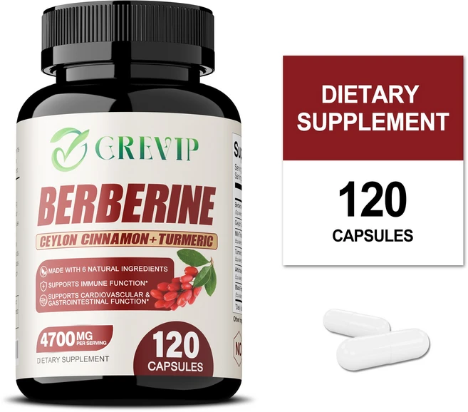 베르베린 HCl - 실론 시나몬 강황 밀크씨슬 아티초크 후추 베르베린 HCl 뿌리 추출물 함유 건강 보조제 - 면역 체계 강화, 1개, 60정 - 쿠팡