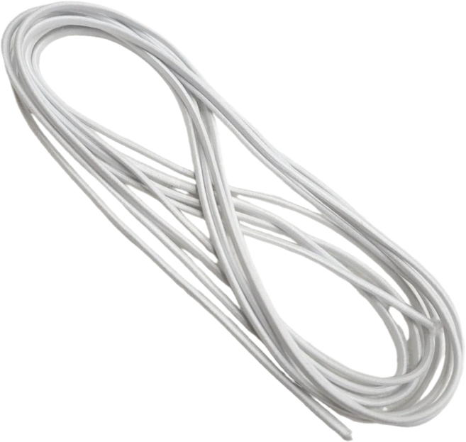 마루오피스 고탄성 둥근 칼라 고무줄 3M 천연고무줄, 흰색, 1개