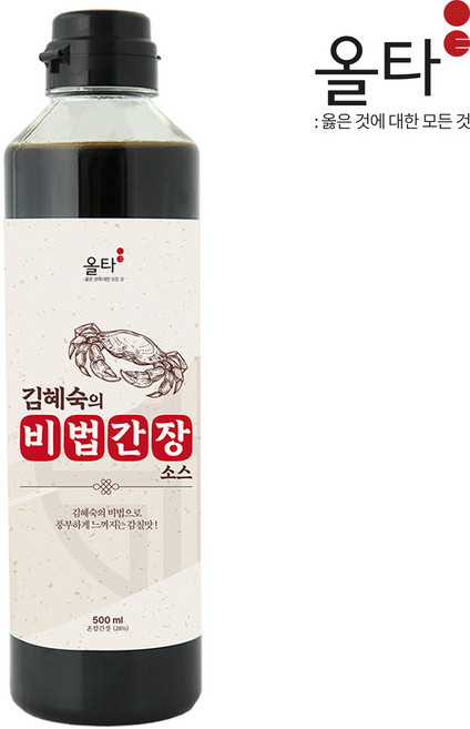 [올타] 김혜숙 조리기능장의 비법 만능 간장소스, 1개, 500ml