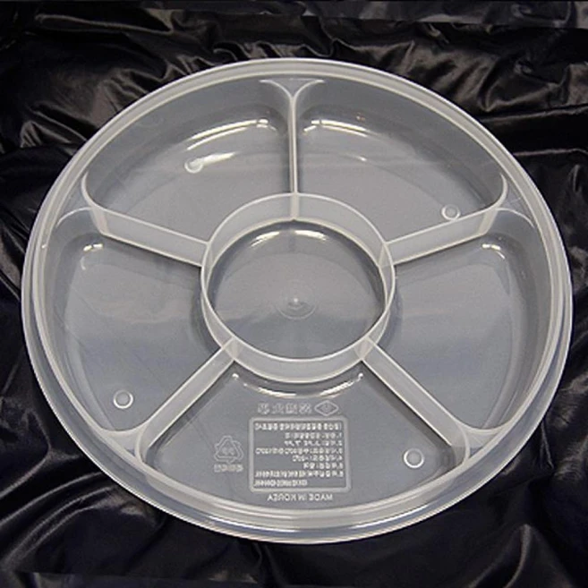 한진 밀페 찬합 PP원형 6칸형 대, 상세페이지 참조, 1개 - 쿠팡