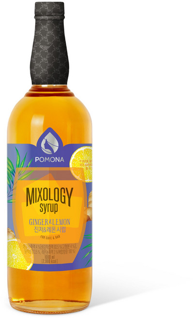 포모나 믹솔로지 진저레몬 시럽 1L, 5개