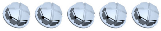 하이지니 -하이지니프로 유아책상&의자 부품 및 부속품(조립식버튼 투명매트 의자), 조립버튼, 파스텔블루(5개)