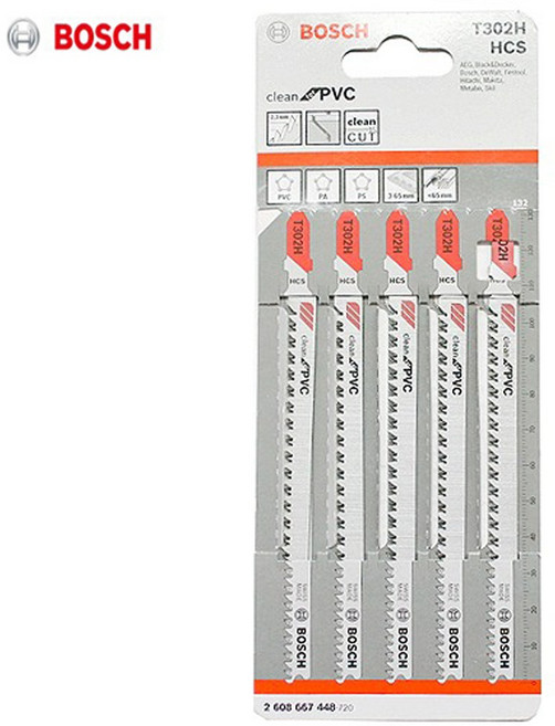 보쉬 직소날 T302H PVC용 직소날 플라스틱 (5P), 1개