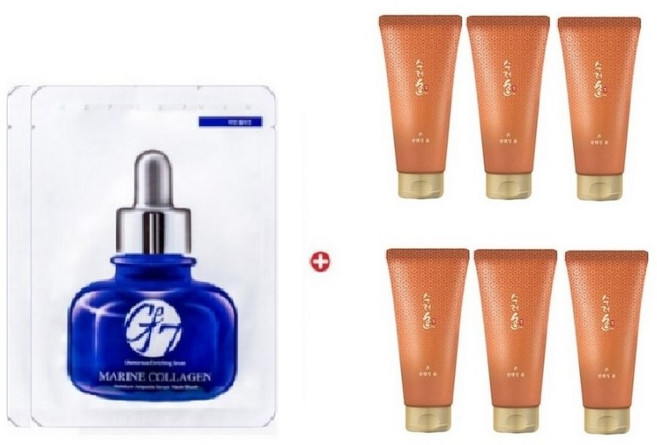 GE7 마스크2매/수려한 본 클렌징 폼100mlx6개, 100g, 6개