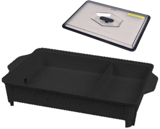 지라프 코베아 구이바다 호환 M 트윈 전골팬 코팅 그리들 캠핑 구이 불판 반반그리들 반반전골팬, 1개, 트윈 M 블랙+전골팬 뚜껑