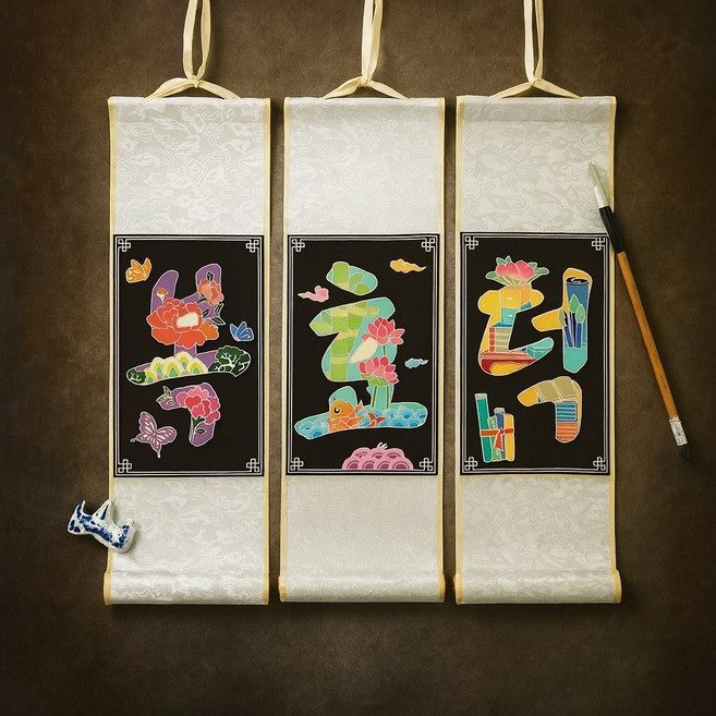 맘이샵 문자도 족자 스크래치페이퍼 만들기키트, 1세트, 1. 복