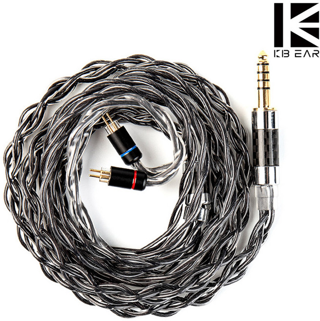 KBEAR Obsidian 6N 그래핀 케이블 MMCX 2PIN 3.5mm 4.4mmm, (2PIN to 4.4mm) J097