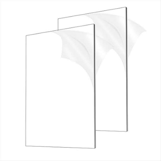 1/8 인치 두께 (3mm) 아크릴 시트 표지판 DIY 디스플레이 프로젝트 공예 사진 프레임에 대한 맑은 캐스트 아크릴 유리 8x12in, 2 피스, 투명한