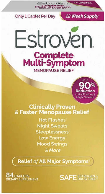 에스트로벤 갱년기 여성용 메노포즈 개선 84정 Estroven Complete Multi-Symptom Menopause Relief 84 Caplets, 1개 - 쿠팡