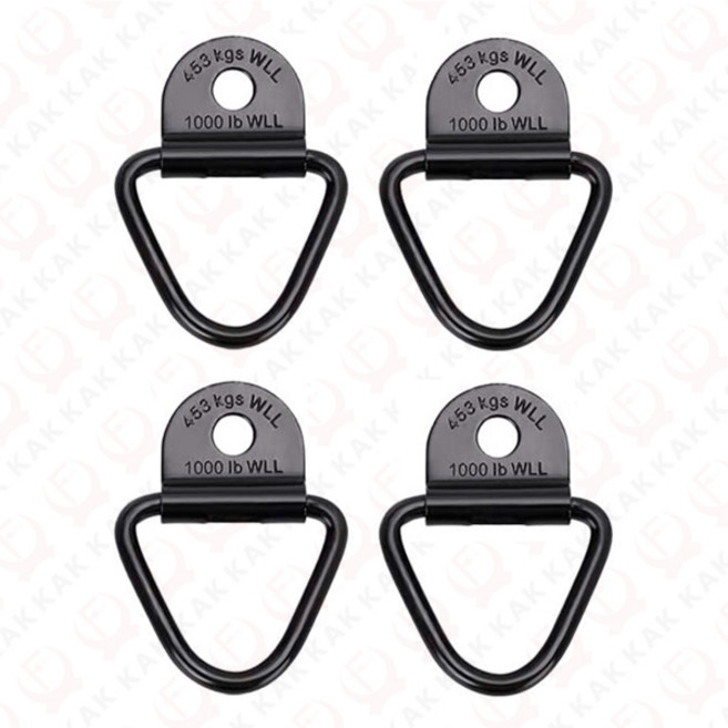 KAK 카고 타이 다운 앵커 V 링 볼트 트레일러 후크 2 인치 블랙 스틸 1500 lbs 4 개입, 02 4 Pack