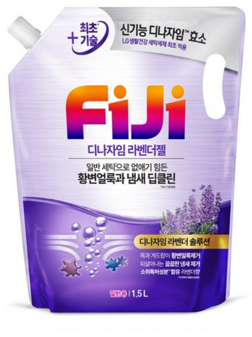 LG 피지 디나자임 딥클린 1.5L 리필 드럼 라벤더