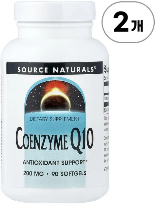 소스 내추럴스 코엔자임 Q10 200mg Source Naturals Coenzyme Q10 200 mg 90정, 2개 - 쿠팡