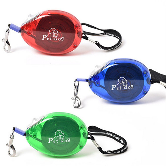 강아지 자동줄 리드줄 산책줄 그린 2.5m 외출용품, 1개