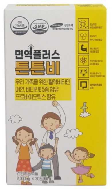 면역영양제 면역플러스 튼튼비 1개월/30포 튼튼B, 1세트, 60g - 쿠팡