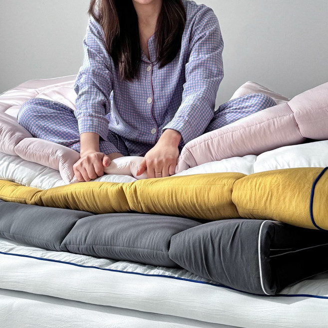 온기브 NCL 폭신한 국내생산 알러지케어 매트리스 포갠 토퍼, 화이트