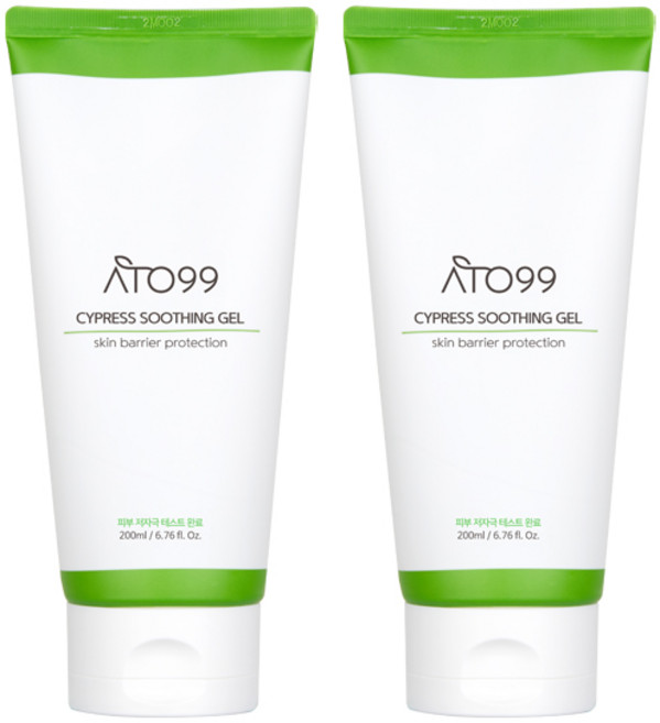 아토99 편백수 병풀 시카 진정 쿨링 수딩 젤 200ml 끈적임 없는 민감성 저자극 피부 온도 수분 케어, 2개