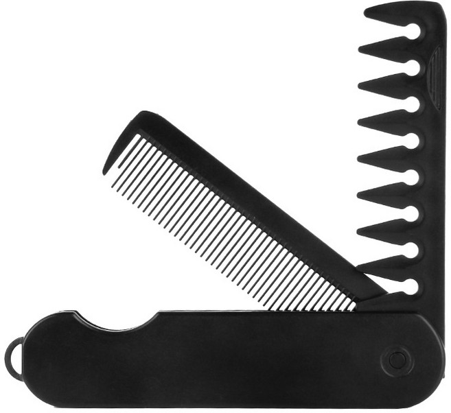 아디프로 휴대용 2in1 남성 포마드 바버샵 스타일링 빗 1+1, 2개, 검정