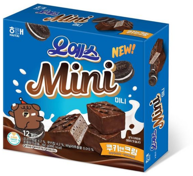 해태 오예스 미니 쿠키앤크림, 1개, 192g