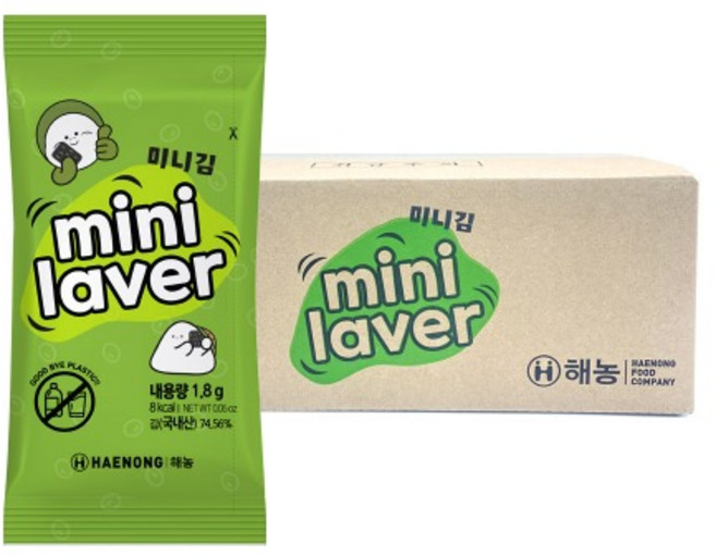 해농 미니김 에코패키지, 1.8g, 120개